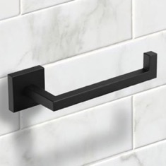 Toilet Paper Holder - Matte Black, Modern, Wall Mounted, Matte Black